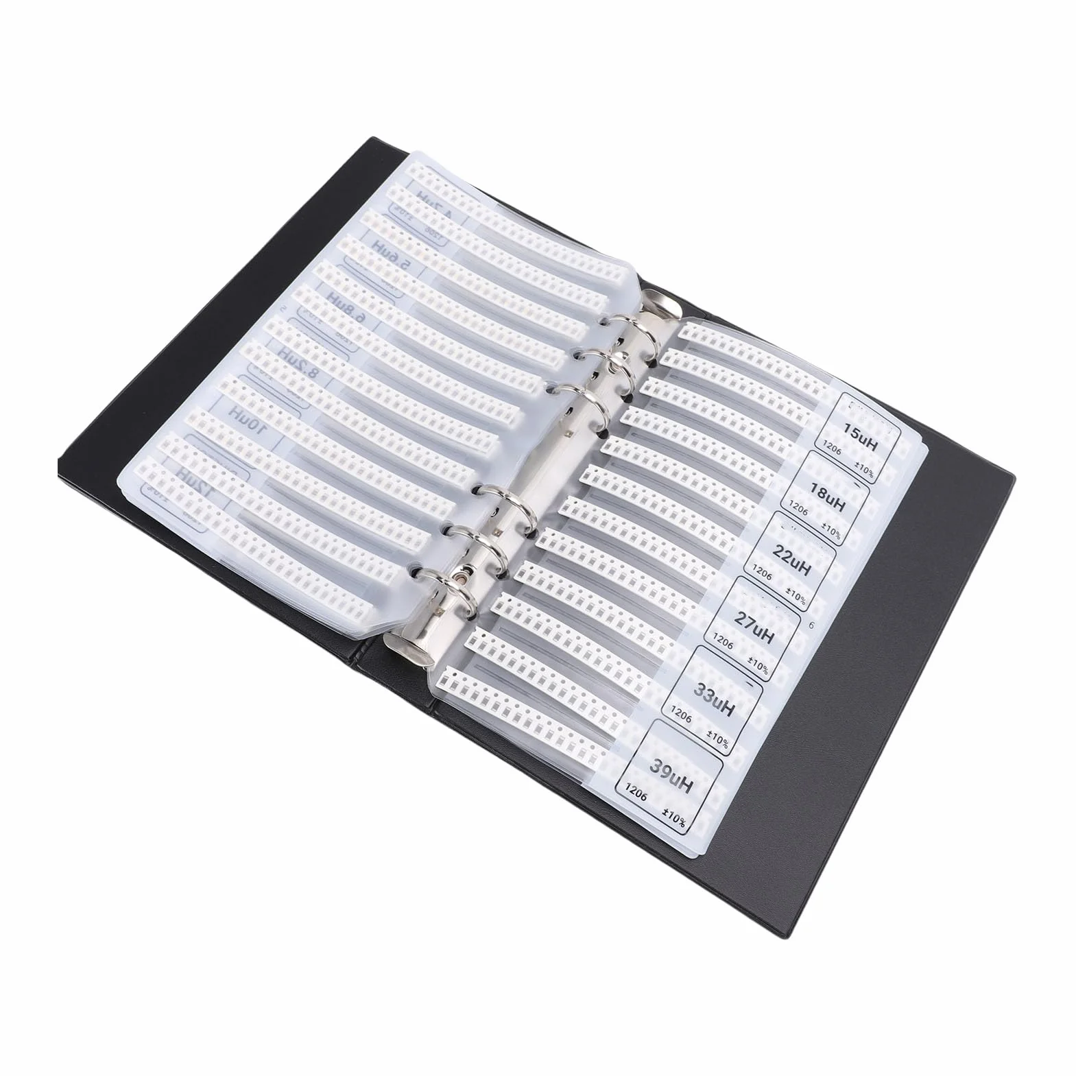 Bewinner Libro Campioni di Induttori SMD 1206, Kit di Assortimento di Induttori in Chip Multistrato da 41 Tipi, Raccolta di Componenti Elettronici per Ingegneri, Studenti, Prototipazione