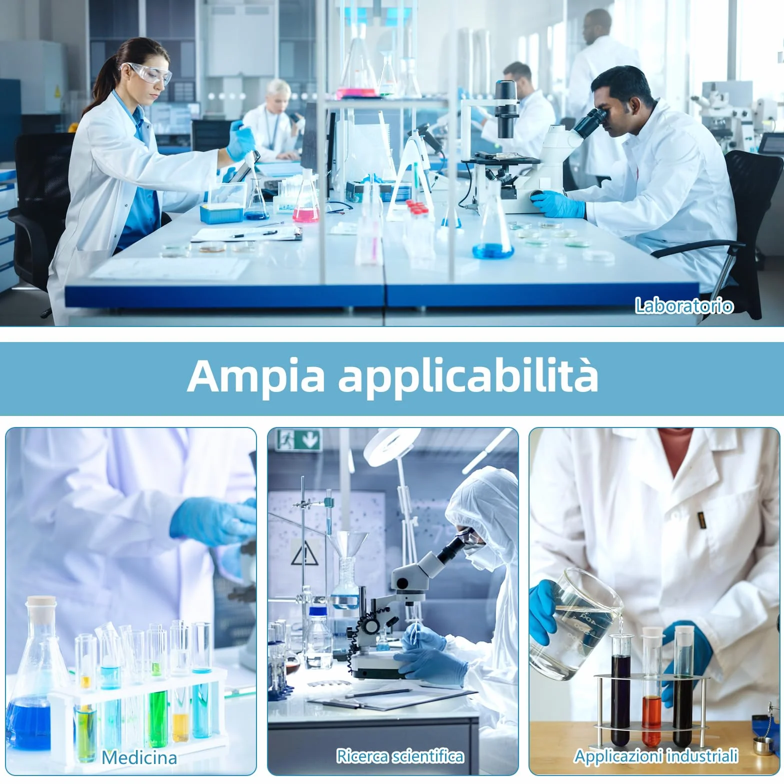Set da 32 Tappi in Gomma Conico Bianco 13 Misure Tenuta Stagna per Laboratorio Riusabile