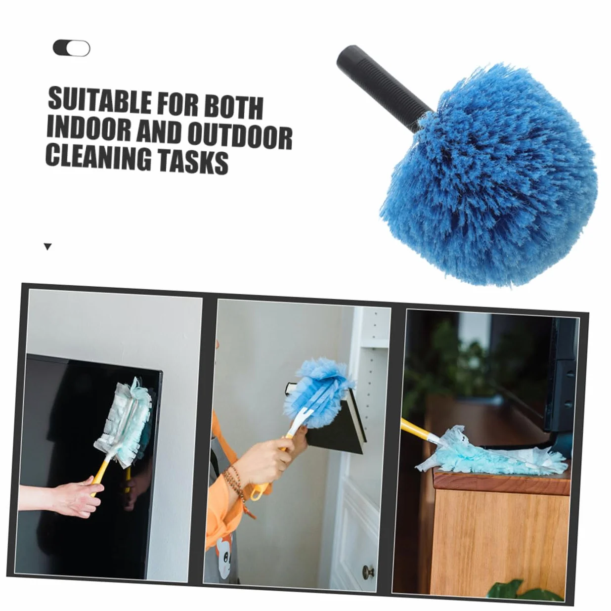 Spazzola per Ragnatele Multifunzionale Testina Sferica 2 Pezzi Pp Nylon