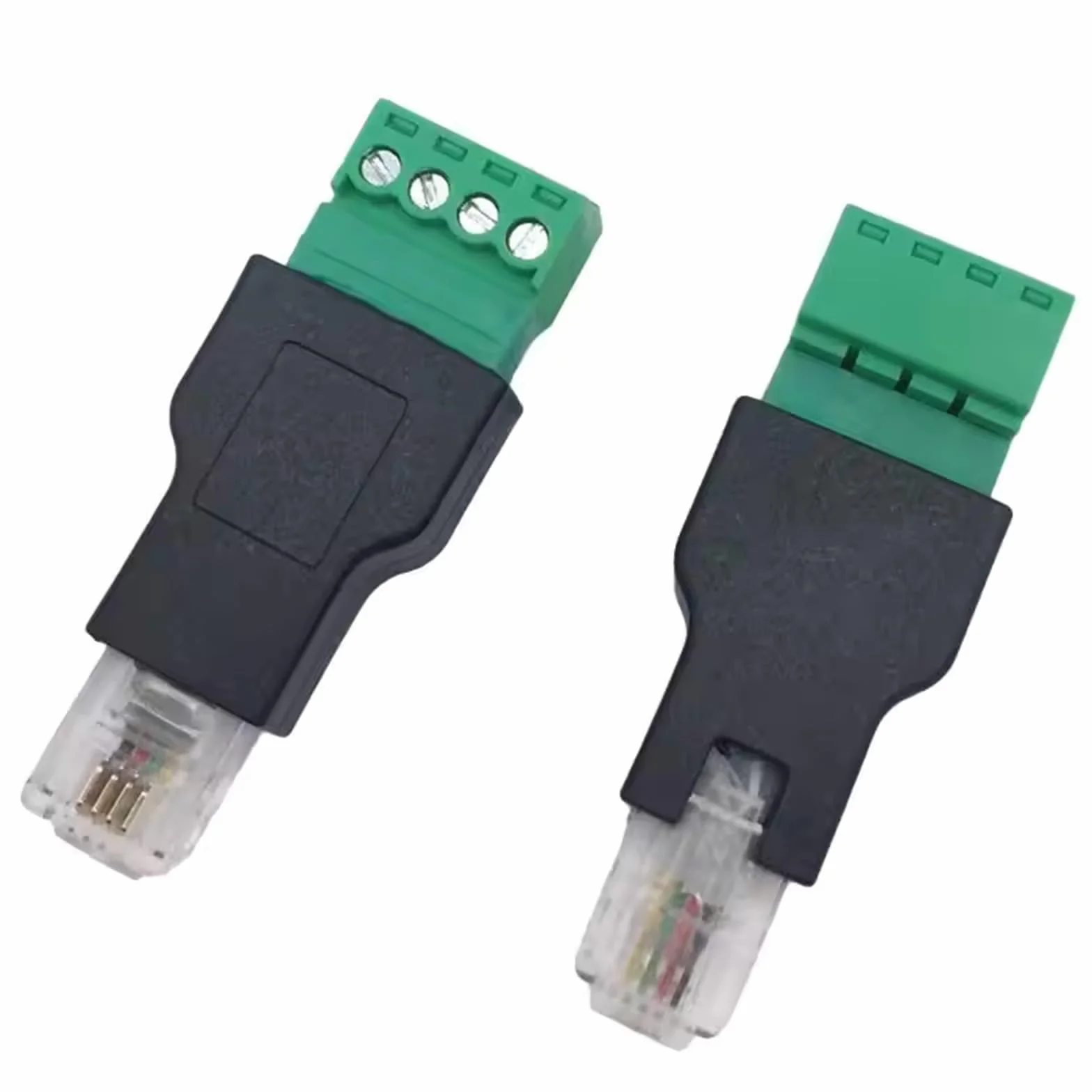 4 pezzi RJ11 6P4C 4 pin connettore connettore a vite connettori modulari per cablaggio strutturato