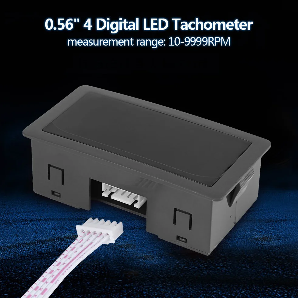LED Tachimetro digitale, RPM, metro di velocità + lobby NPN vicino sensore (rosso/blu)(rosso)