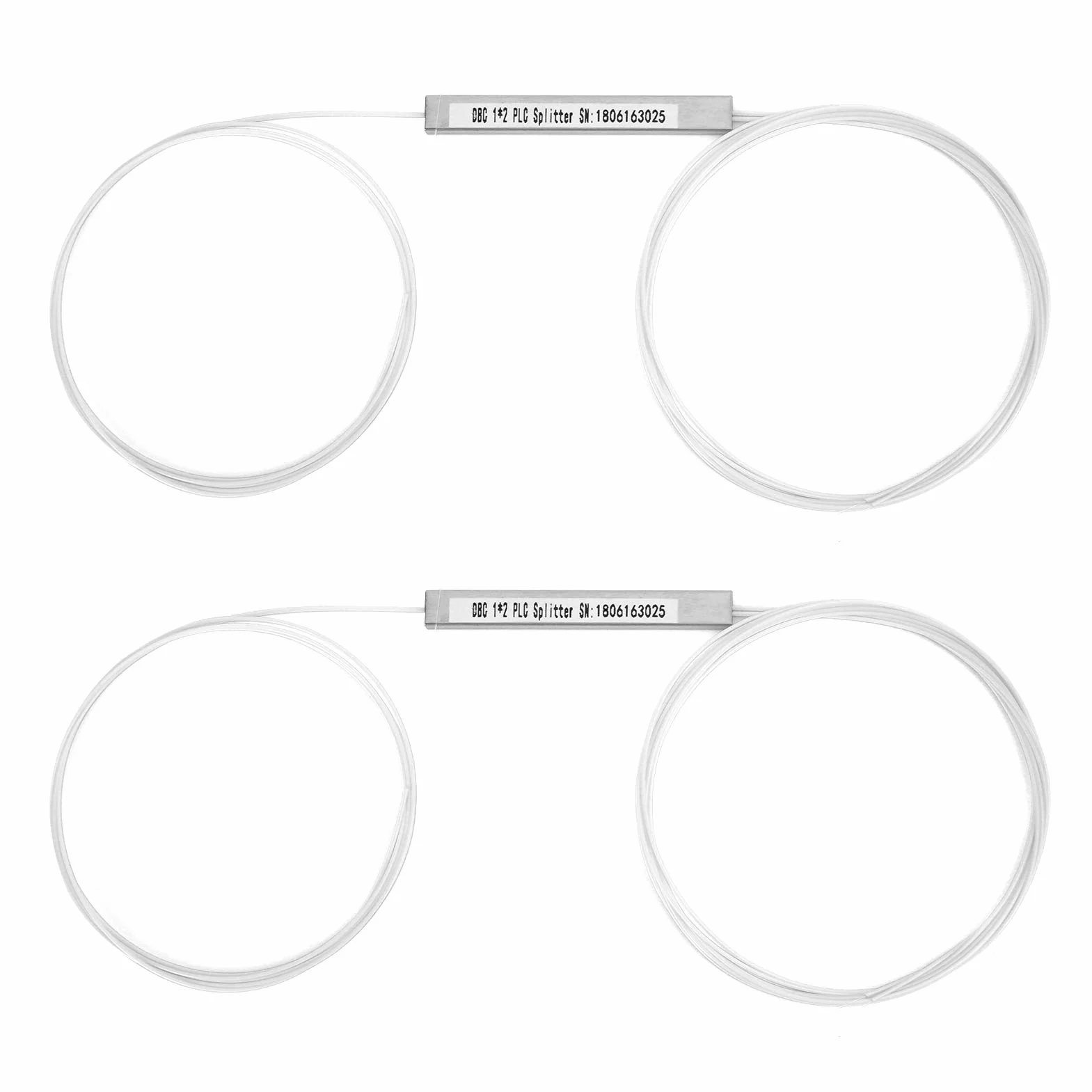 Splitter PLC Bare Fiber, Monomodale, Fibra da 250μm, Gestione 'alimentazione per Reti PON, LAN in Fibra Ottica FTTH, Progetti di Ingegneria con Strumenti di Test (1×2)