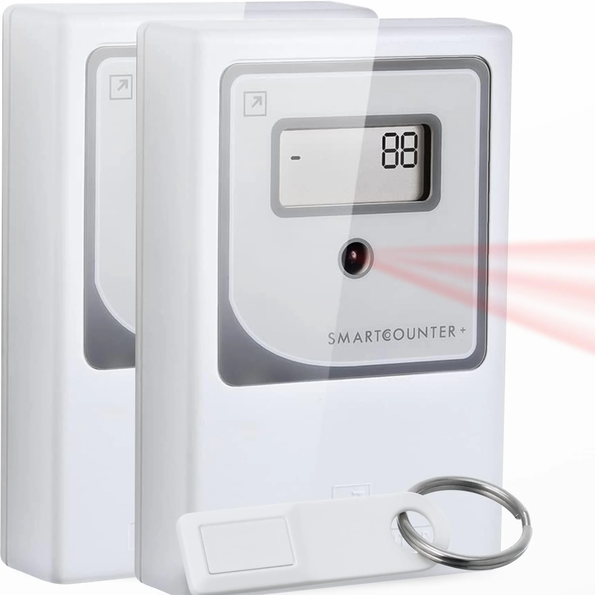Contatore di Persone per Negozio con Sensore Infrarossi Wireless, Contatore Passaggi Porta e Flusso Clienti, Funziona a Batterie, Installazione Facile per Interni