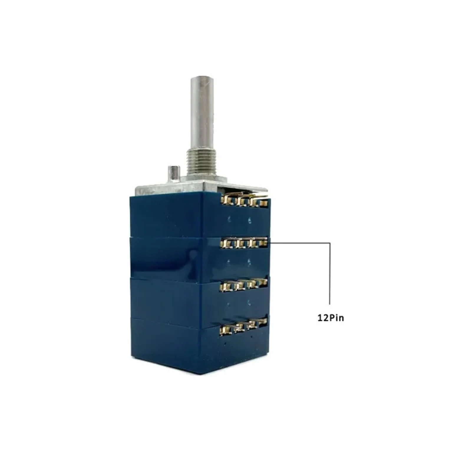 Potenziometro del volume audio a quattro canali bilanciato quadruplo con albero a mezza maniglia X4, tipo RK27, 10KA, 20KA, 50KA, 100KA, 1 pezzo(50K Ohm)