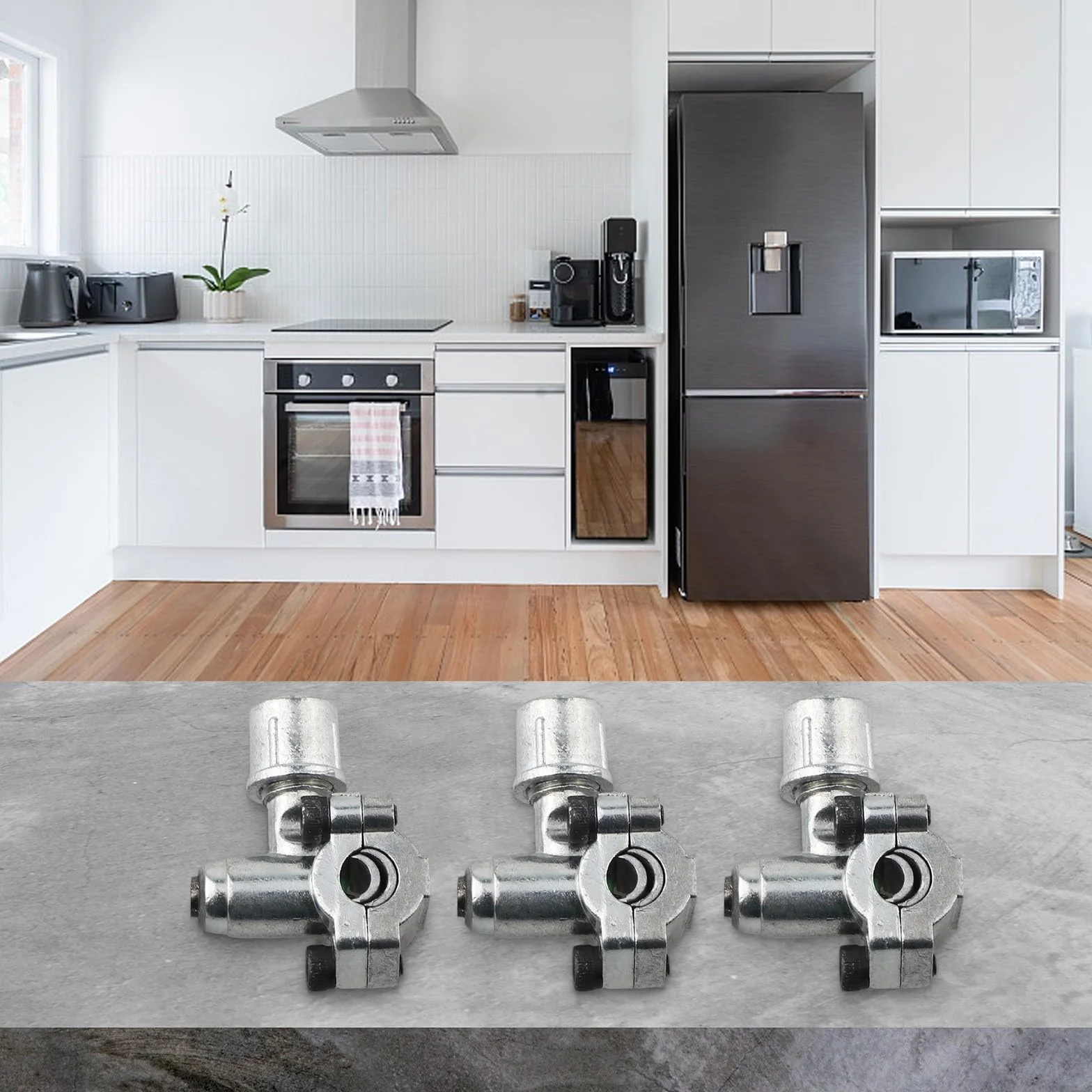Set completo HVAC di tre rubinetti di ricambio per frigorifero con valvole perforanti