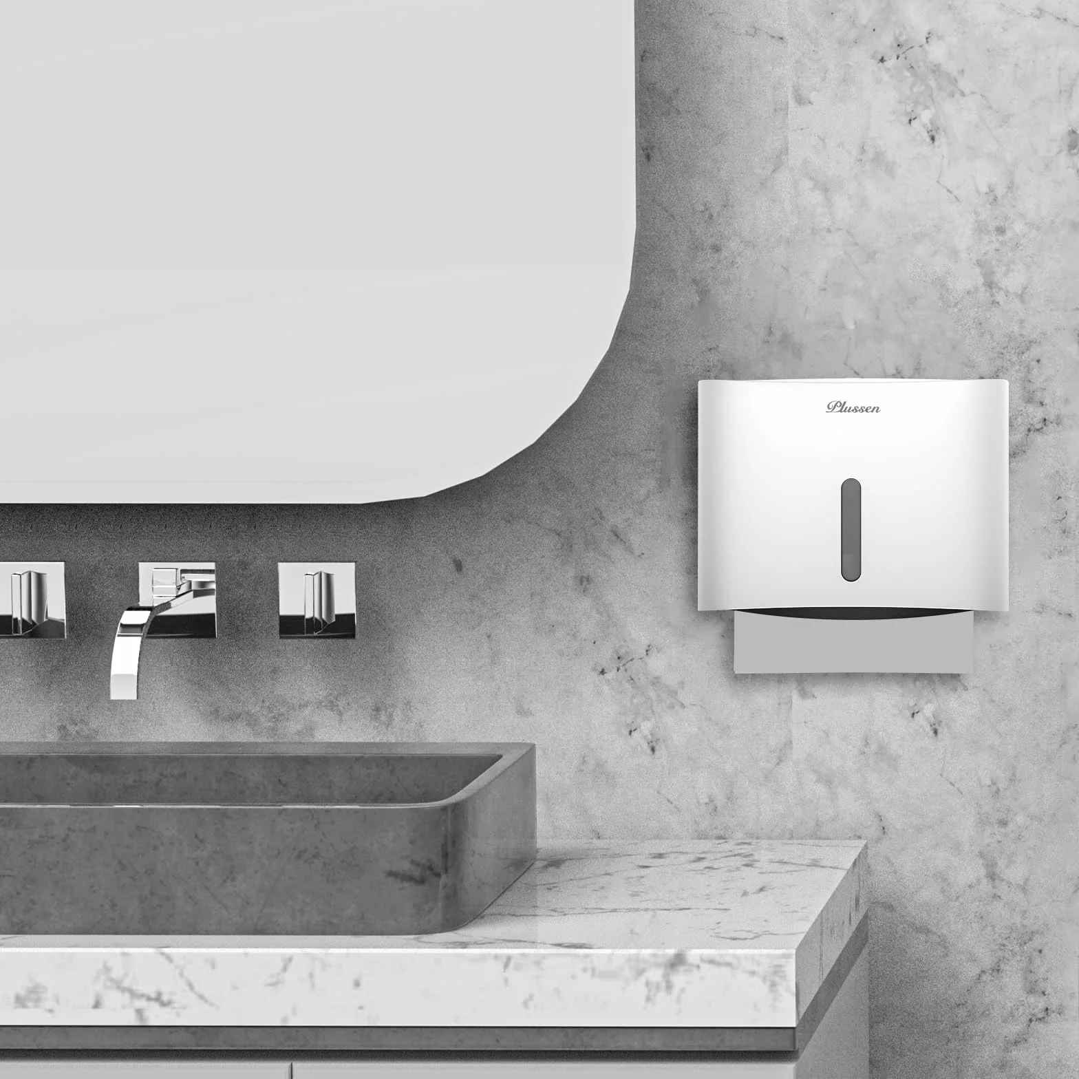 Dispenser Carta Asciugamani a Muro Bianco 200 Fogli PN6015