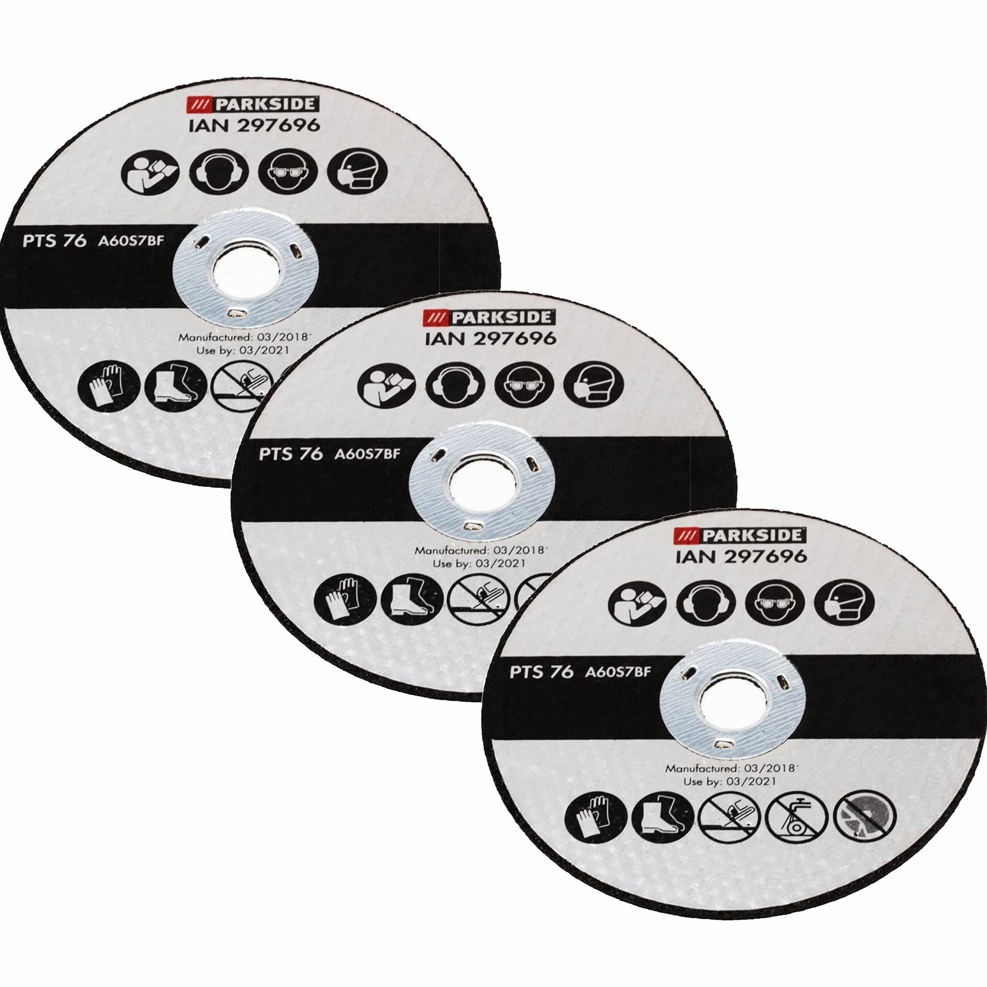 Parkside - 5 x disco abrasivo per smerigliatrice angolare a batteria Parkside PWSA 12 B1 LIDL IAN 312027 (set da 5)