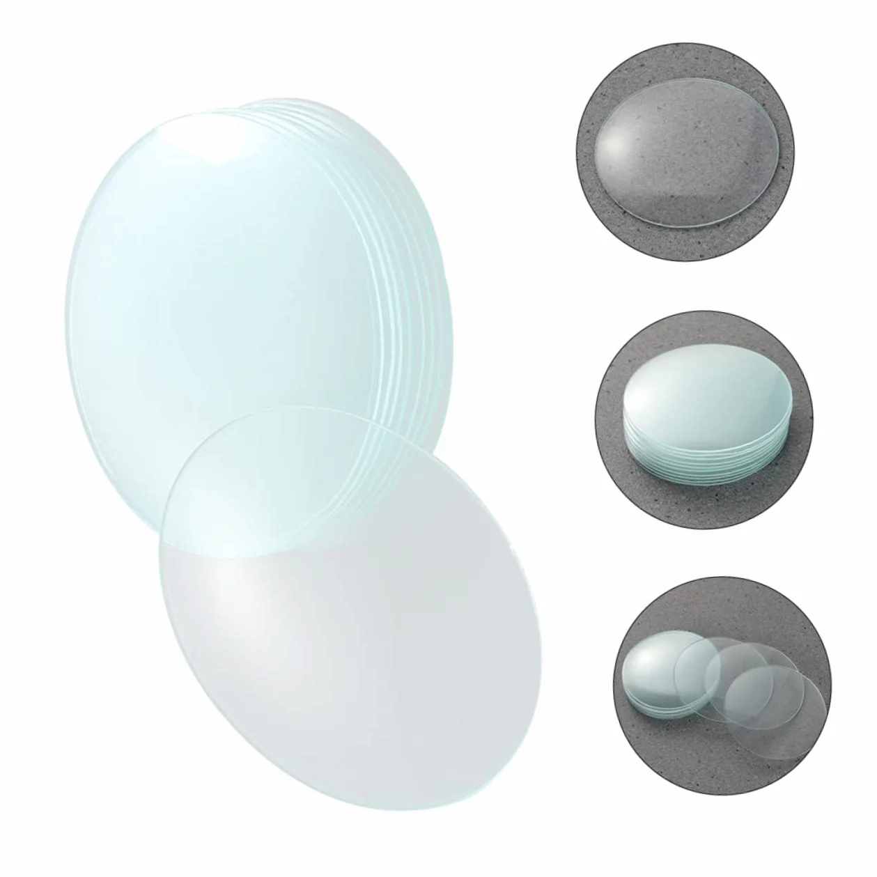 ABOOFAN Coperture in Vetro per Bruciatore da Laboratorio 10 Pezzi, Vetro Sintetico Resistente, per Esperimenti e Uso in Aula, Funziona come Contenitore ed Evaporatore