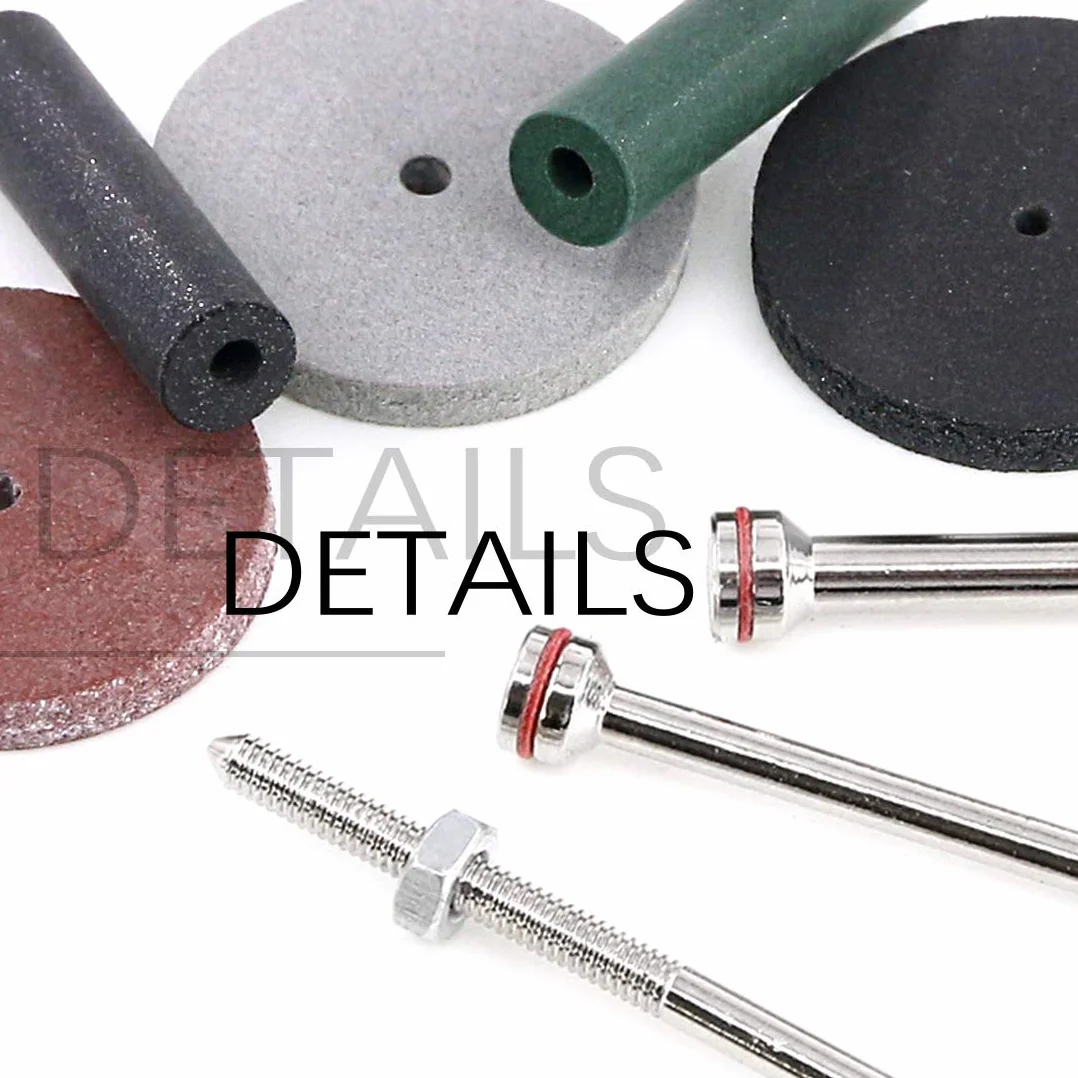 Swpeet - Kit di 46 ruote per lucidatura, 40 pezzi, 4 colori misti in gomma siliconica e particelle di lucidatura + 6 codolo mandrino, perfetto per utensili rotanti a mano