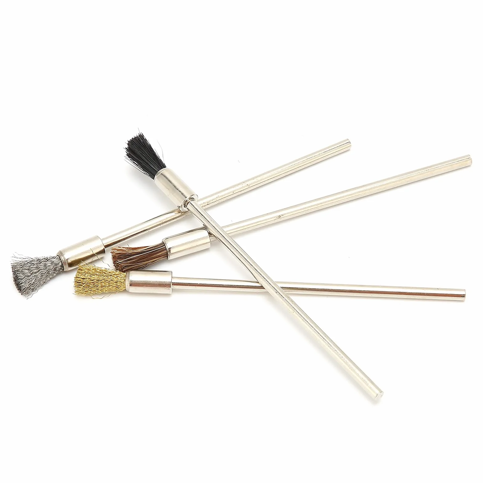 Mini Set di Spazzole Metalliche, Spazzole Metalliche in Acciaio Inossidabile Ampia Applicazione Rimuovi lo Sporco Aree Strette Mini Spazzole Metalliche, per la Pulizia di Strumenti Elettronici in Mini