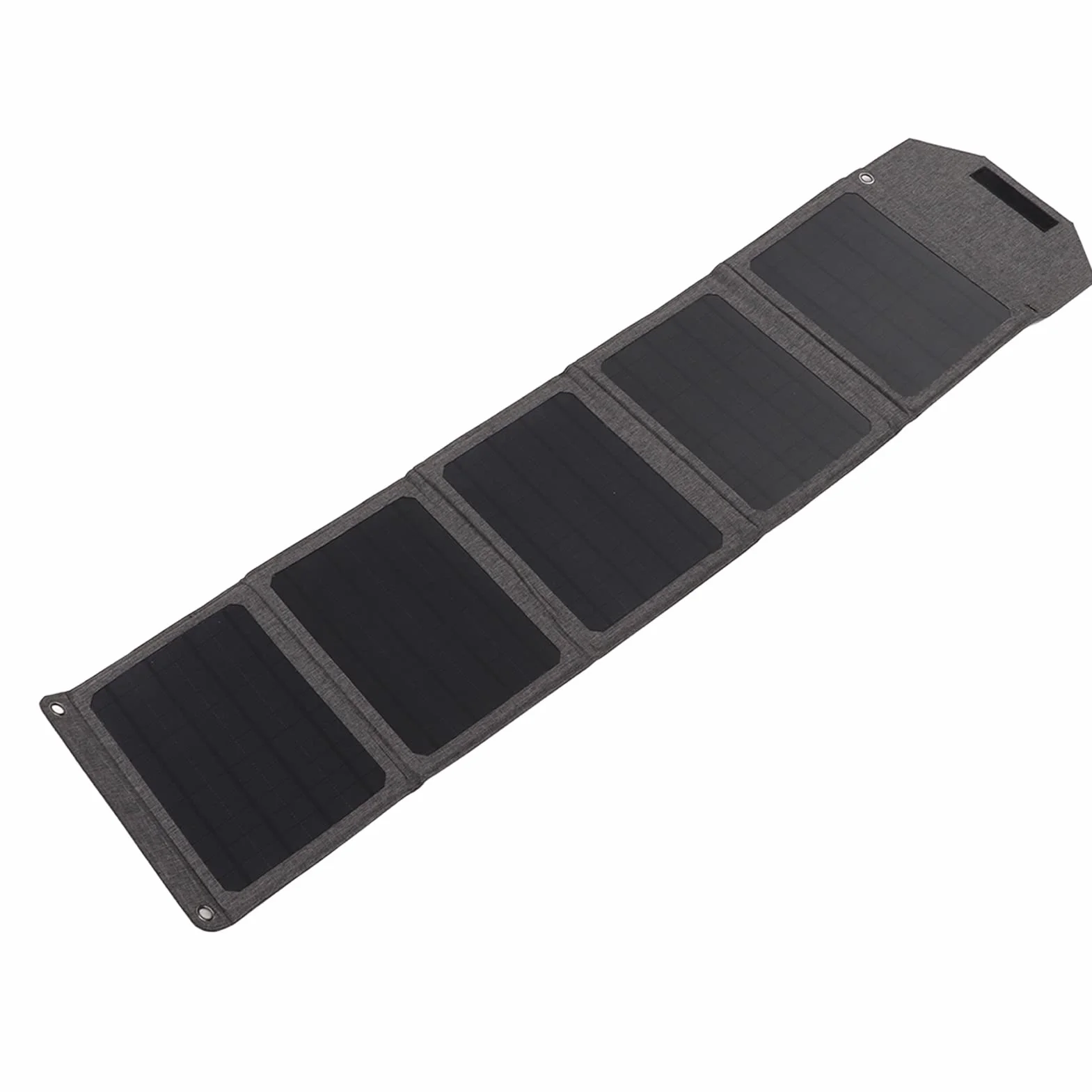 Borsa pieghevole per pannello solare da esterno da 30 W Caricatore solare portatile con doppia uscita CC USB per escursionismo in campeggio Realizzato in tessuto Oxford di silicio
