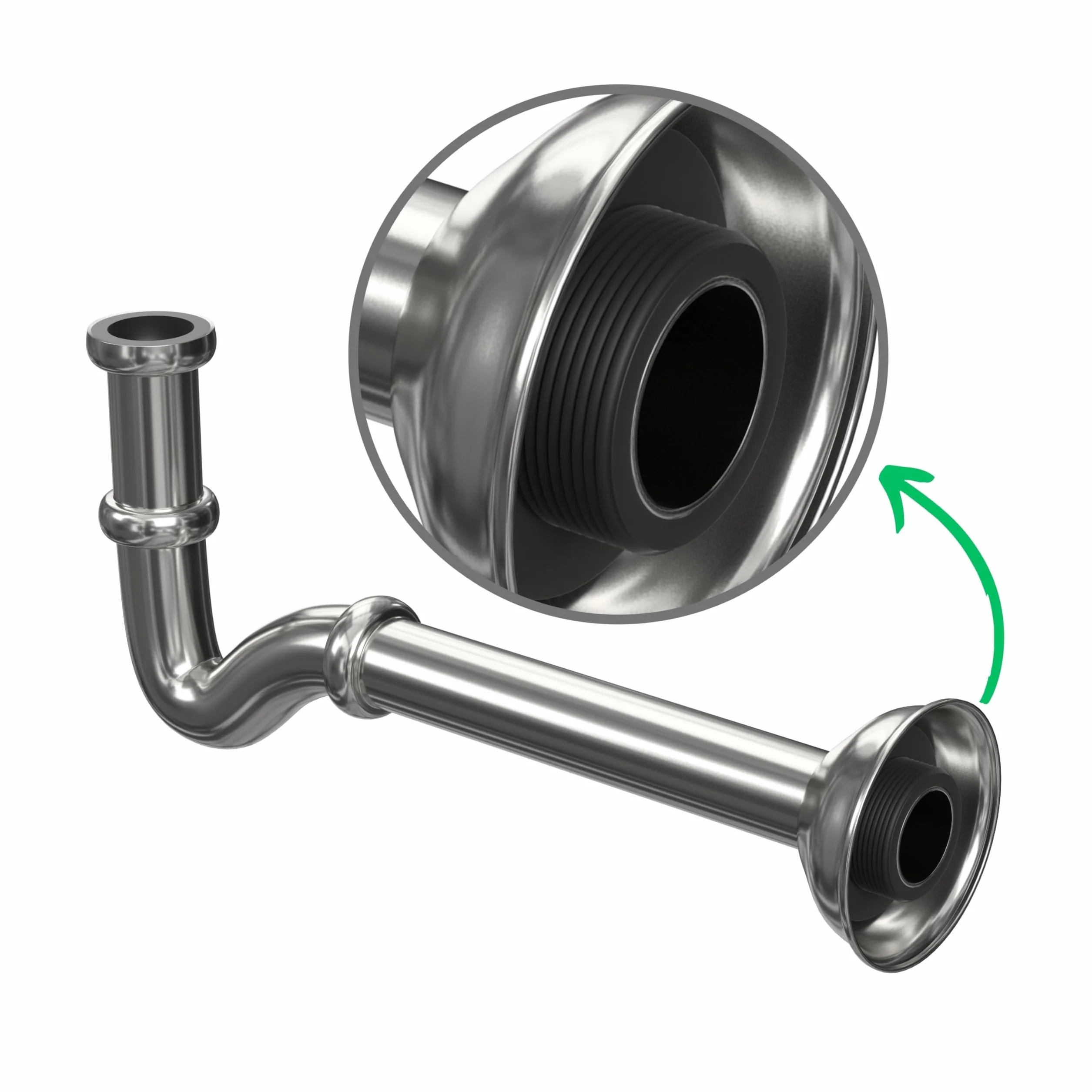 Manicotto Sifone in Gomma DN 30/40 40 mm 1 1/4" Ø 28-32 mm Guarnizione Lavello Ø 45 mm