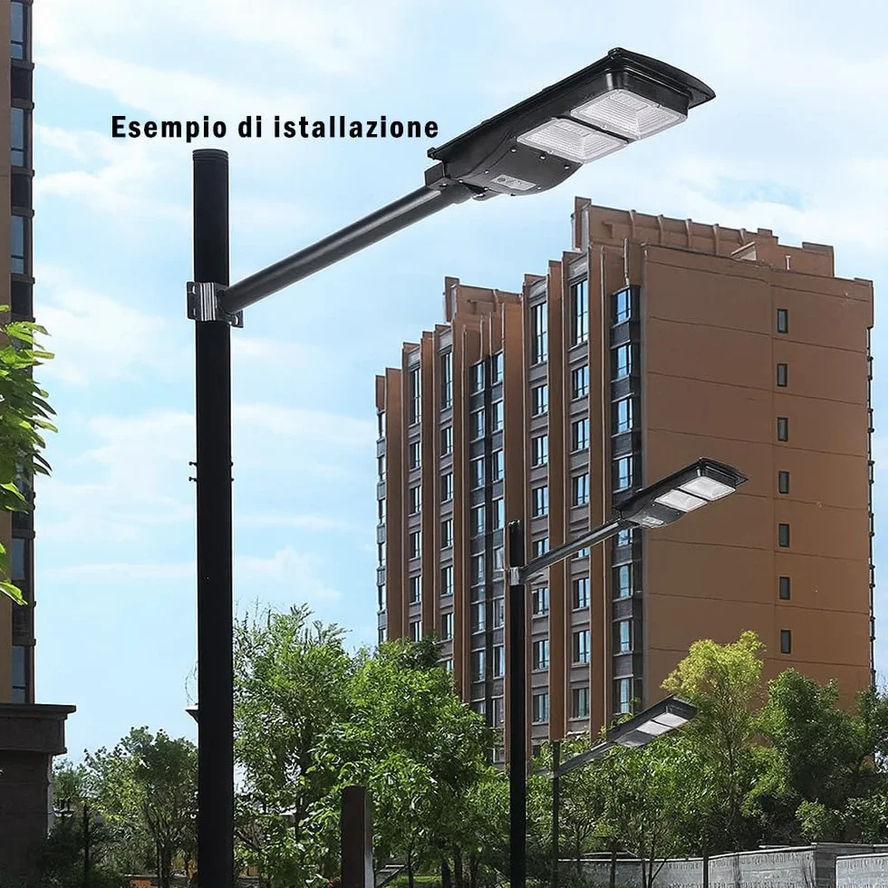 Vetrineinrete® Staffa supporto a muro per lampione stradale palo braccio faro metallo 45 cm