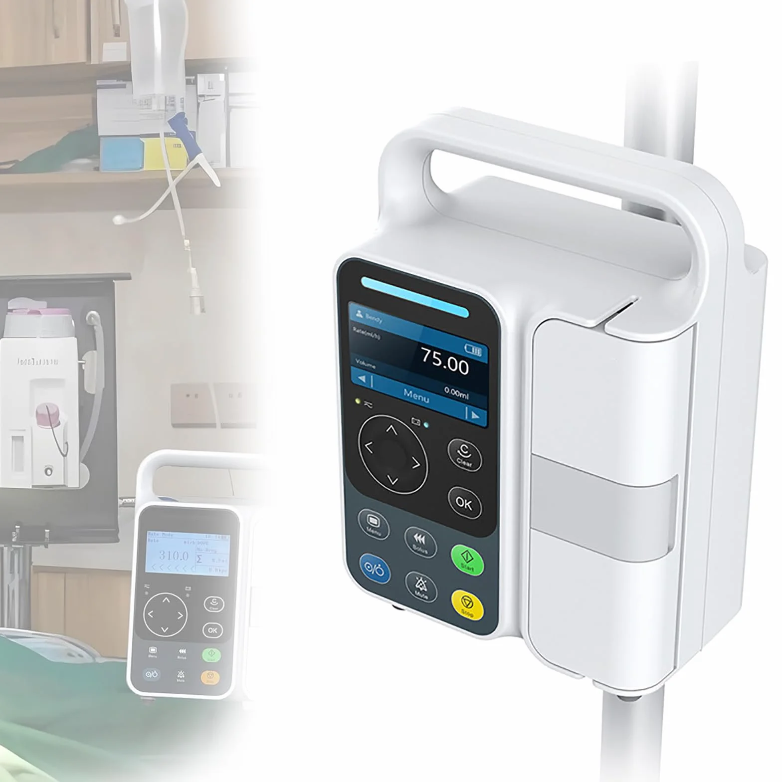 Pompa Di Infusione Automatica, Pompa Per Infusione Ad Alta Precisione Con Display LCD Da 3 Pollici, Infusione IV Ad Alta Precisione E Regolabile Con Allarme, Calibrazione, Per Ospedale, Clinica