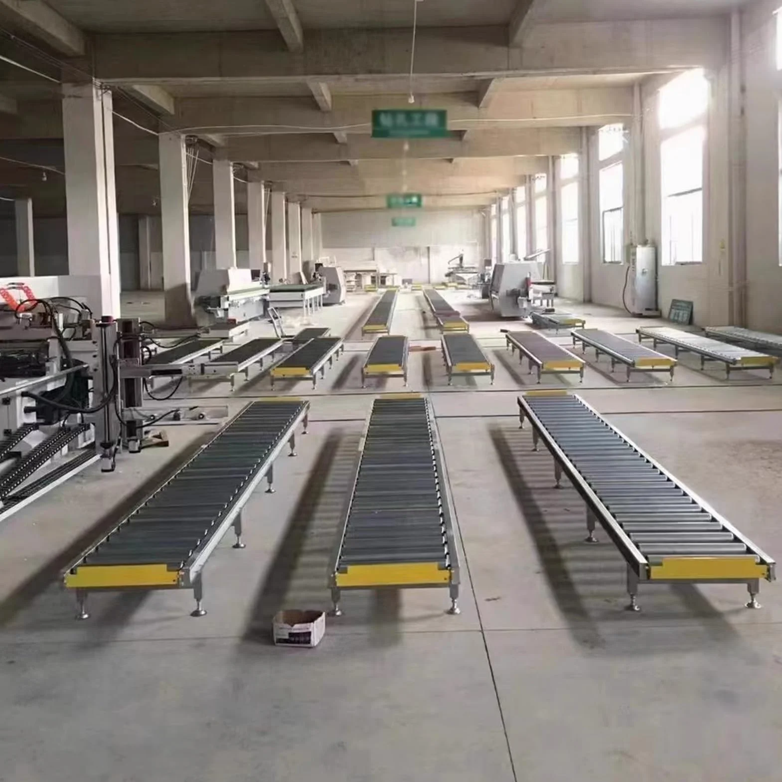 Leggero Rullo Trasportatore, Industriale Trasportatore Acciaio Zincato Rullo, Applicabile Non Alimentato Rullo Trasportatore Diapositive, Magazzini Fabbriche Scivolo(100x60x30cm)