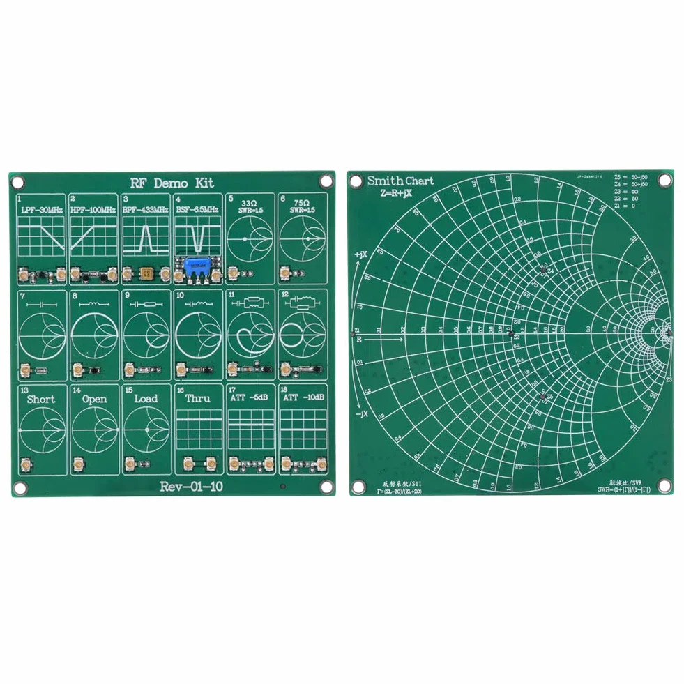 Akozon Scheda di Test RF 18 moduli funzionali Attenuatore Filtro di Bordo NanoVNA PCB Tester Analizzatore di Rete Vettoriale