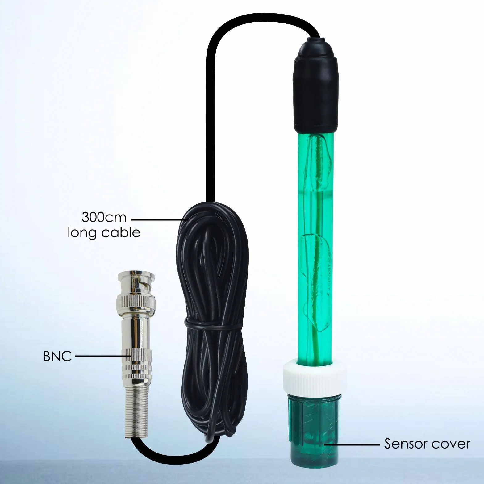 Elettrodo ORP Sostituibile con Connettore BNC Cavo Lungo 300 cm (10 ft) Alta Precisione (-1999-1999 mV) Per Piscine, Spas, Acquari, Acqua Potabile & Laboratori
