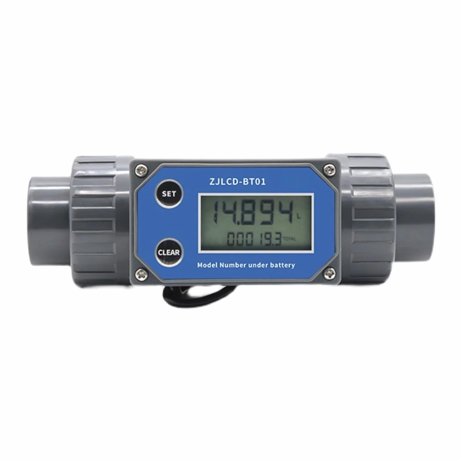Misuratore di portata Misuratore di portata DN25-80, misuratore di portata elettronico con display digitale LCD, acqua liquida for tubi in PVC ZJLCD-BT01 for irrigazione agricola/giardino(DN50,With ca