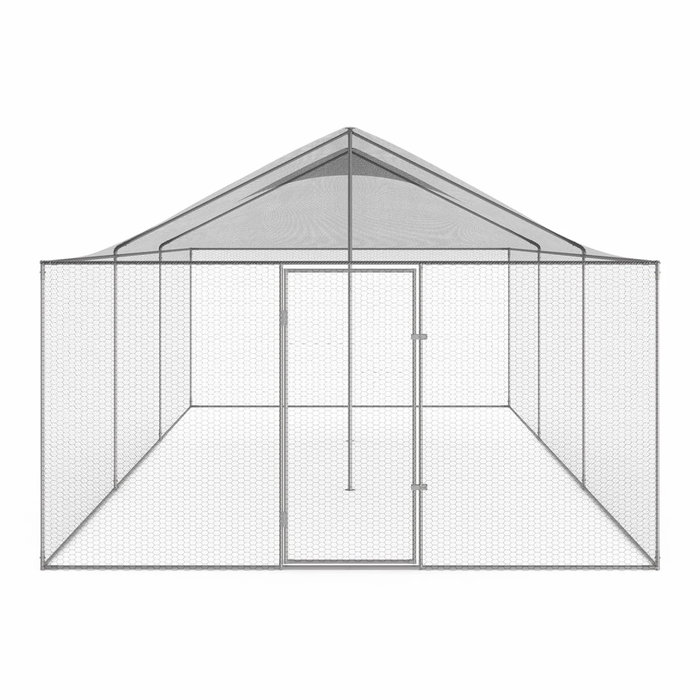 IDMarket - Voliera 18 m² Parco a rete 6 x 3 M recinto pollaio per Animali da Bassa Corte