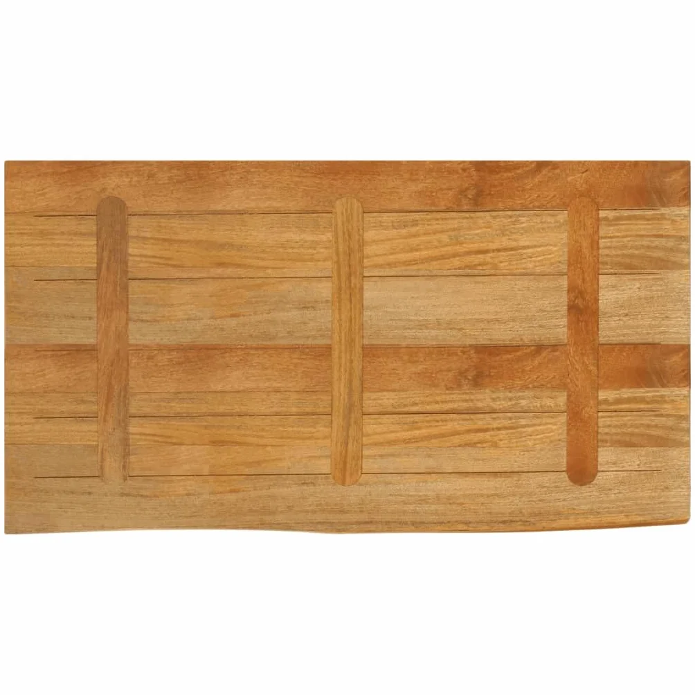 vidaXL Piano Tavolo Bordi Vivi 110x60x2,5cm Legno Massello di Mango