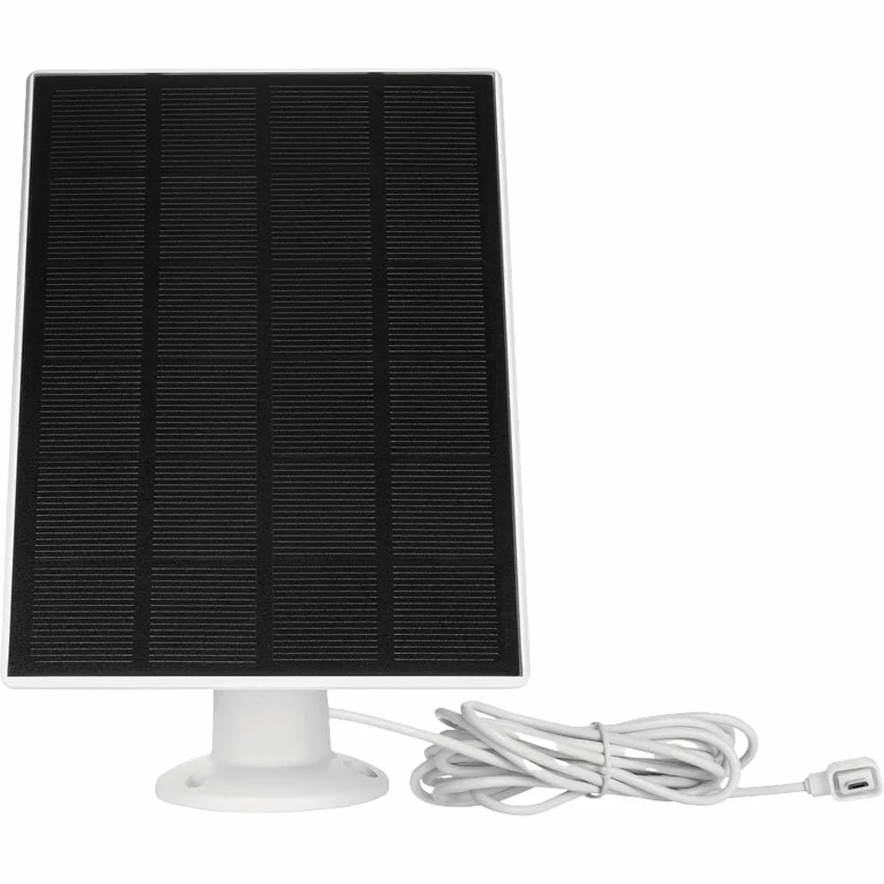 ABUS Pannello Solare PPIC91600 per Akku-Kamera Pro - IP65, 3 m | Ricarica automatica della batteria, snodo sferico 360°, cavo USB-C 3 m, compatto 17x12x1 cm, 0–45°C