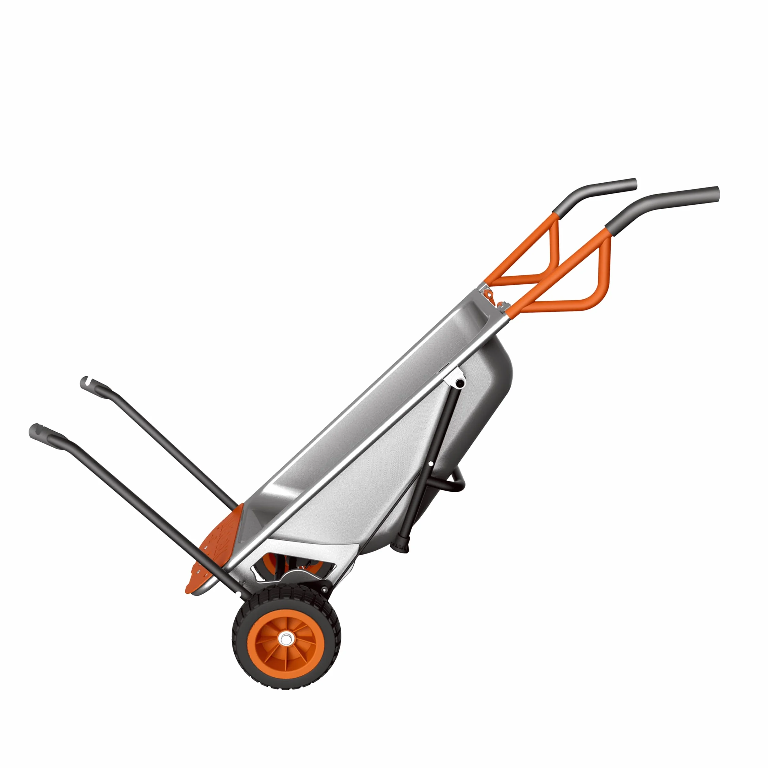 Worx WG050 Carriola Multifunzione a Due Ruote, Porta Sacchi, Porta Fusti, Trasporto Sassi, Trasporto Vasi, Capacità di Carico Max 136kg
