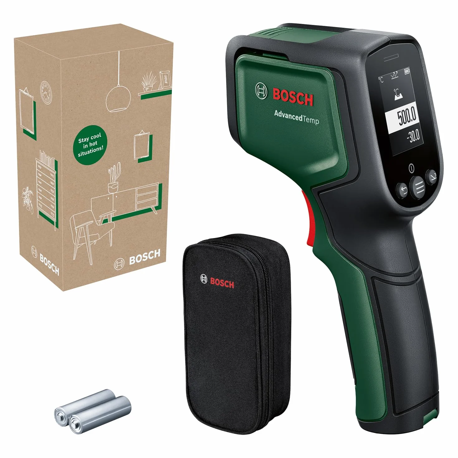 Bosch AdvancedTemp pistola termica a infrarossi -30°C +500°C display LED temperatura superficiale umidità ponti termici muffe