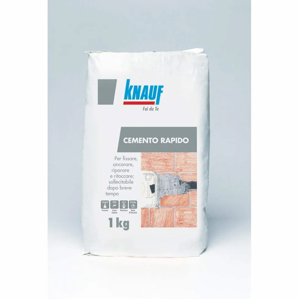 KNAUF Legante Idraulico Antiritiro A Presa Rapida Per Uso Interno Ed Esterno. 1 Kg