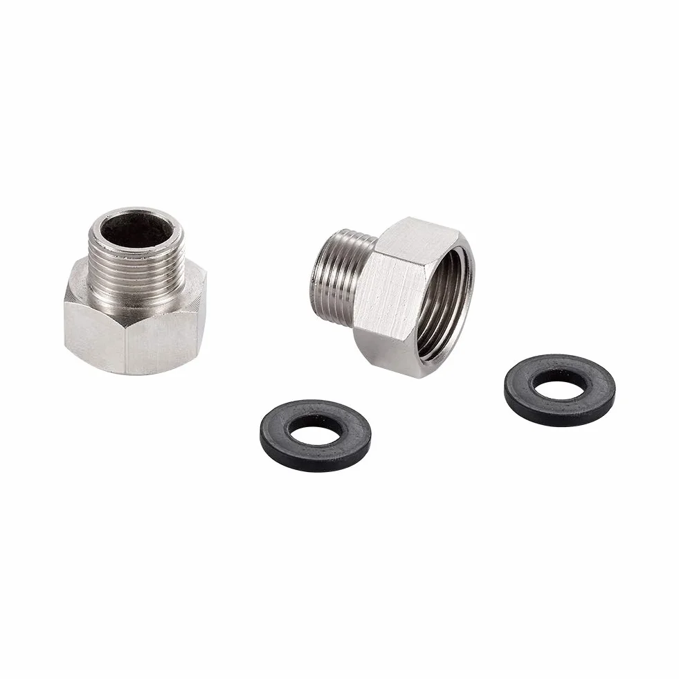 Ibergrif Riduttore Ottone G3/8" x G1/2" Raccordo Filettato Set 2 Pezzi