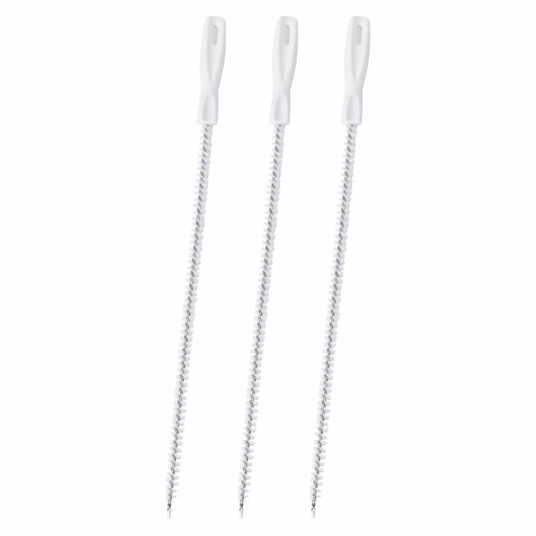 WeddHuis 3 Pezzi Scovolino Flessibile per Tubi, Spazzola di Pulizia per Lavandini, Bagno, Cucina, Doccia (45CM)