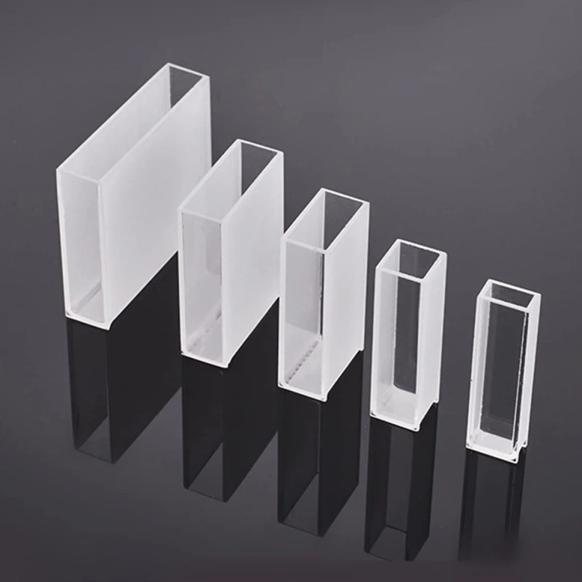 Cuvette in vetro 10PCS per spettrofotometro 751/722 percorso ottico 10mm-50mm 5mm