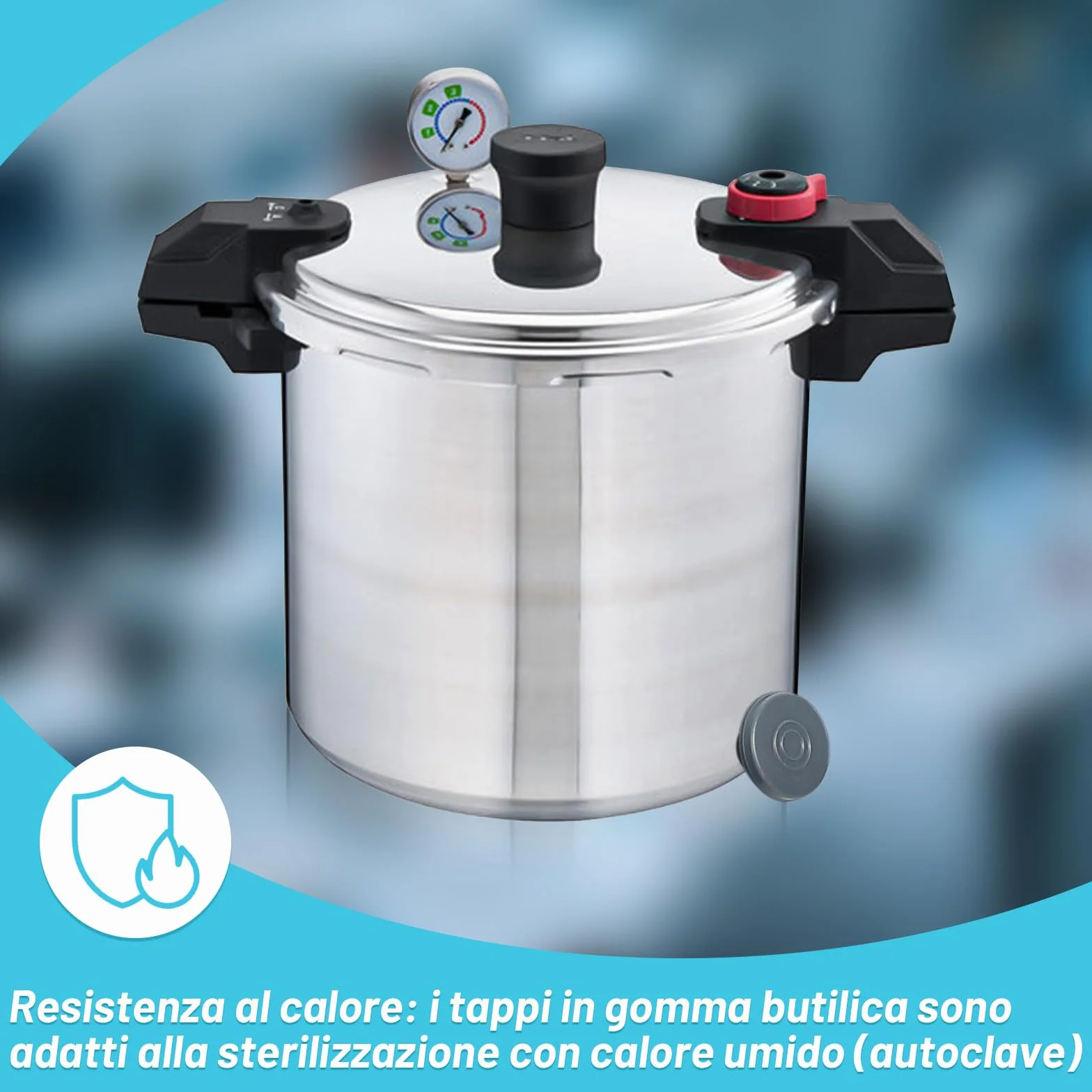 Tappi in gomma per fiale 20 mm 100 unità autocicatrizzanti sterilizzabili vapore riutilizzabili