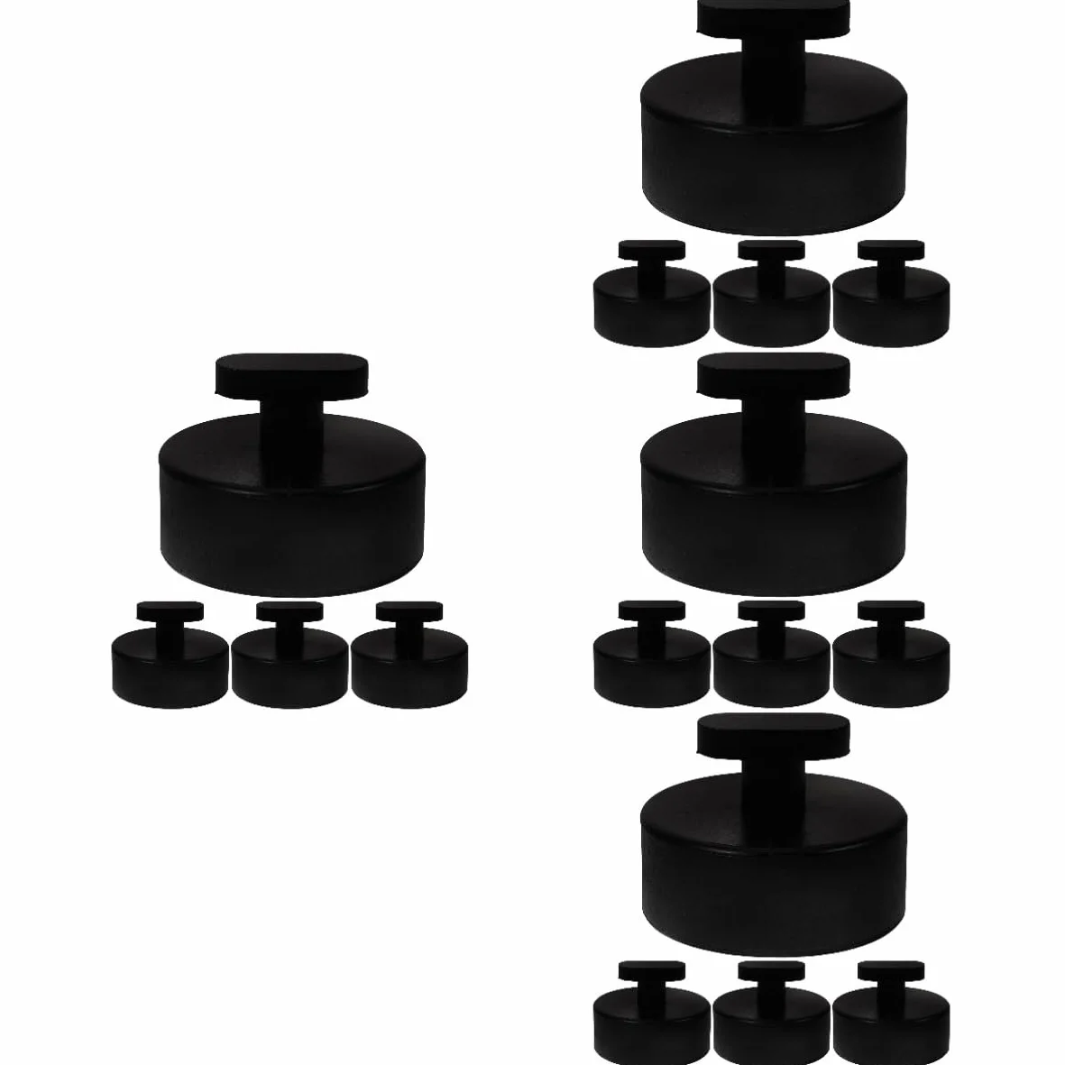 SHINEOFI 4 Set Blocco Di Gomma Tampone Cuscinetti Per Martinetti Da Pavimento Jack Pad Pastiglie Martinetto Da Pavimento Supporto Per Jack Da Pavimento Nero Gomma Da Cancellare 4 Pezzi*4