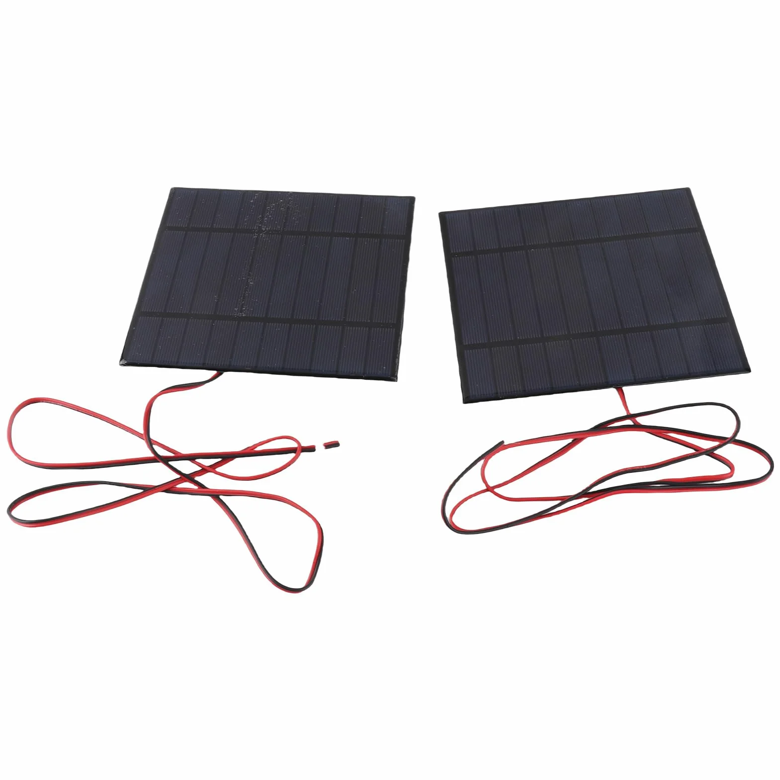 Modulo di Alimentazione Cella Pannello Solare DC5V 500mA 2 Pezzi con Cavo 100 Cm, Resistente Allae Al per Luci Solari del Prato, Caricabatterie per Cellulare, Torcia