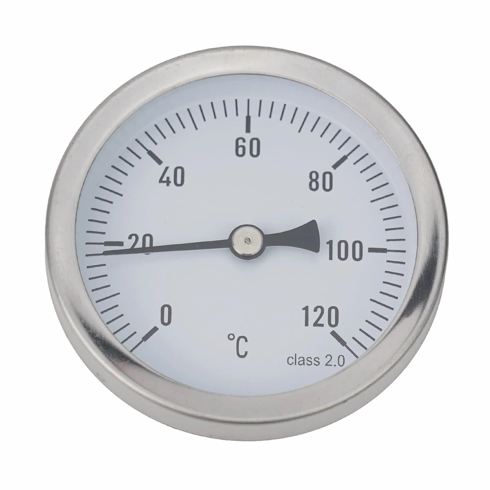 Misuratore di temperatura idraulico, diametro del quadrante 63mm, filo 1/2", 0-120 ° C, per il gabinetto della griglia del forno, Φ7*50mm, termometro bimetallico