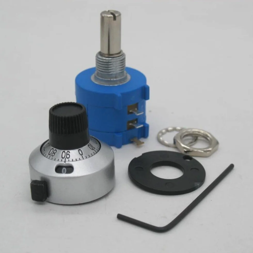 TopHomer 3590S-2-102L potenziometro filo avvolto multigiro 1K Ohm 10 giri resistore lineare regolabile con manopola