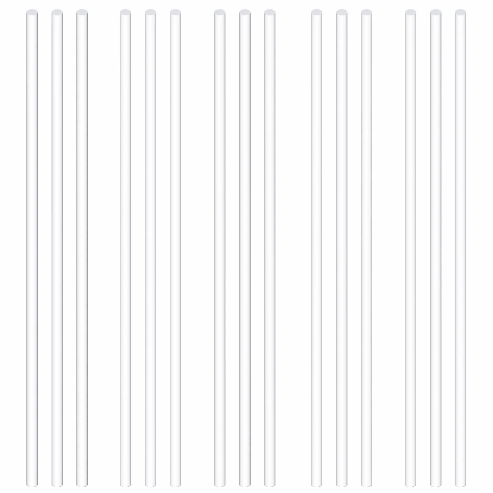 Sweet Bianco Acrilico Canne Assortimento Kit 4mm x 300mm Trasparente Modellismo Bastone