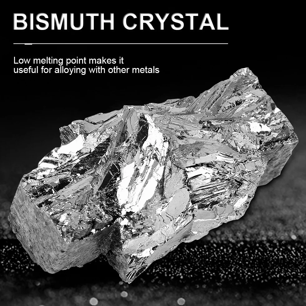 Bismuto, Chacerls 100 g di lingotto di metallo bismuto pezzo di cristallo puro al 99,99% per la produzione di cristalli