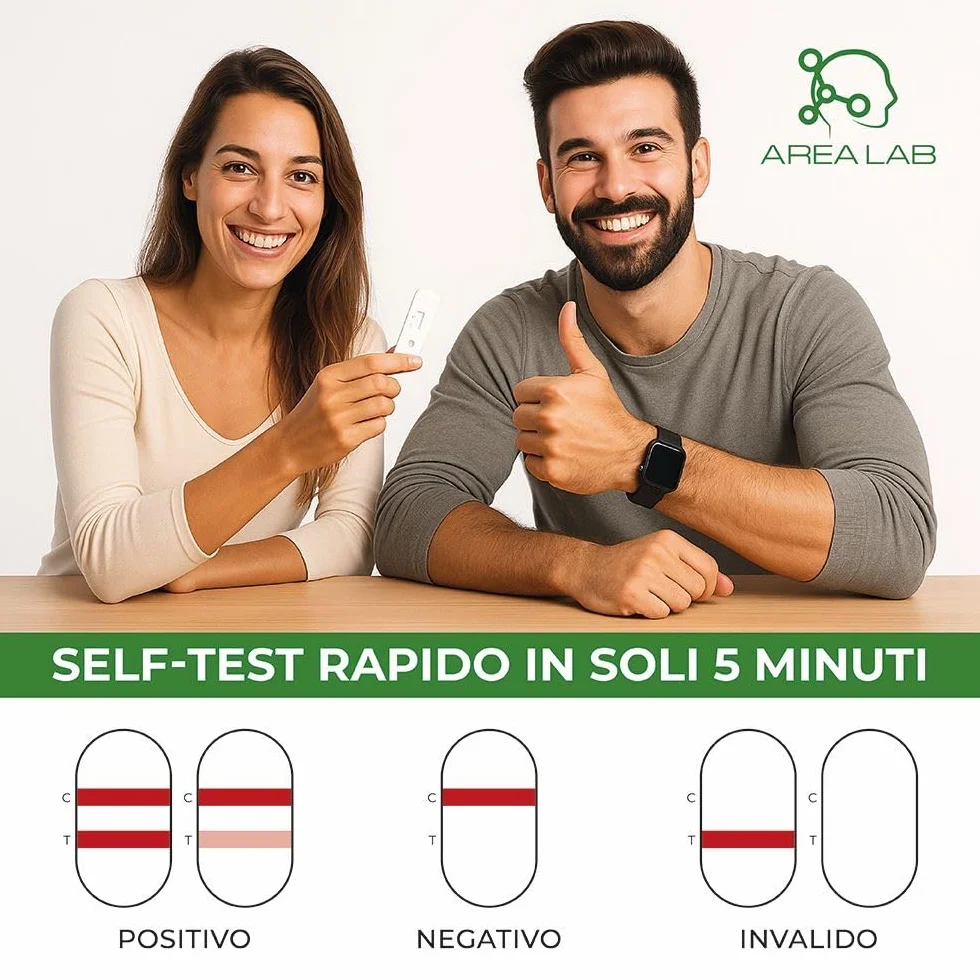 Tampone Streptococco A Test Rapido Faringeo 1 PZ Dispositivo Medico Marchio CE Kit Autodiagnosi