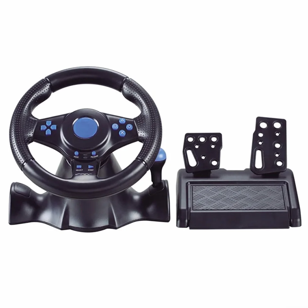Volante da gioco USB, vibrazione, feedback, per Nintendo Switch, Xbox 360/One, per PlayStation 2/3/4, struttura ABS, design ergonomico (4 (4 i(4 pollici (4 pollici (4 pollici (4 in 1 (7 in 1)