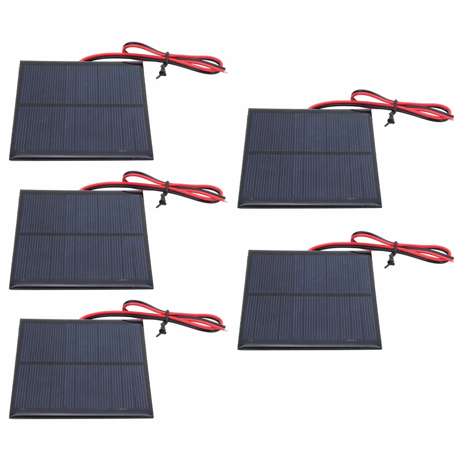 5Pcs Mini Pannello Solare, 5,5V 2W, 136 x 110MM, Silicio Monocristallino, Alta Efficienza