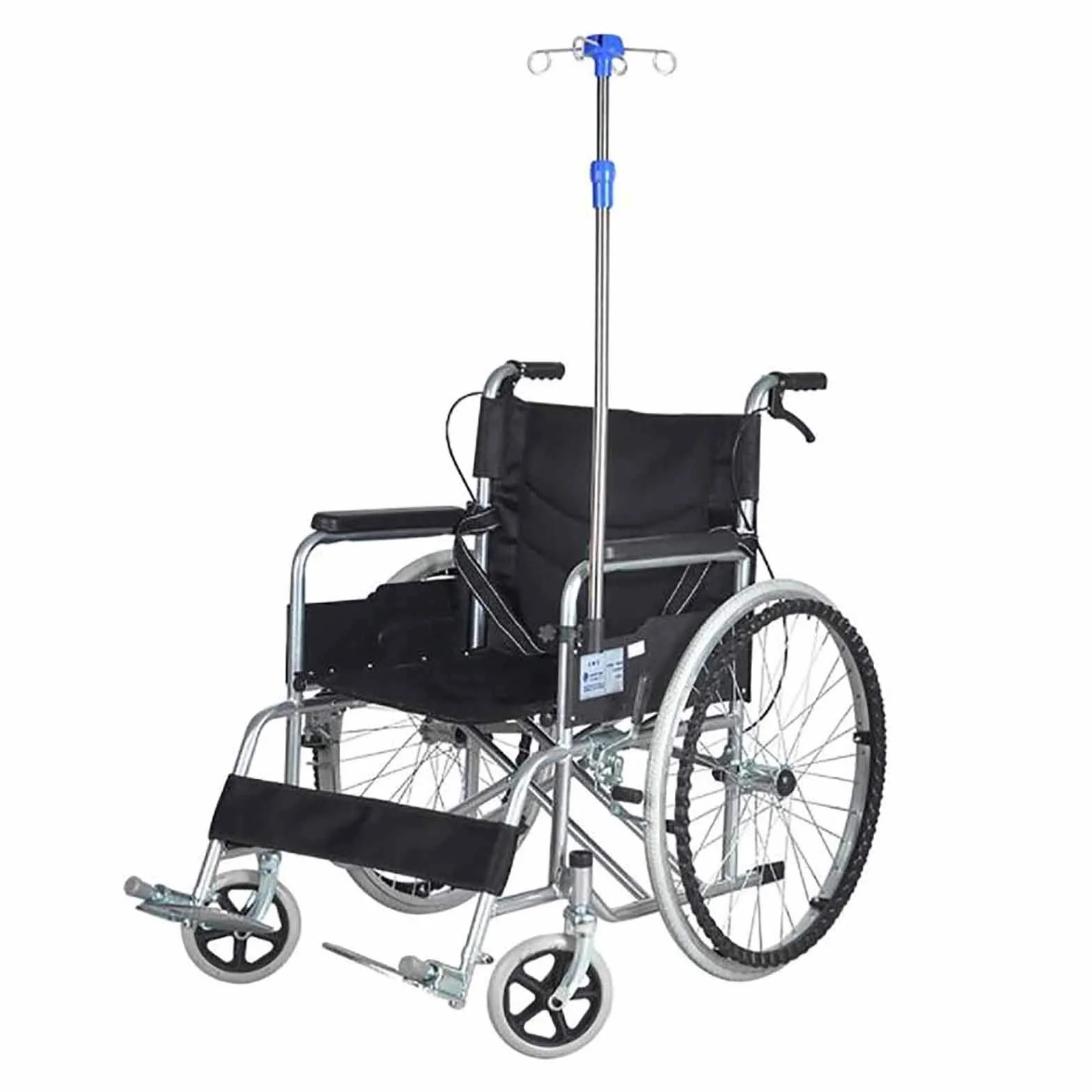 Asta portaflebo, Supporto portaflebo per Sedia a rotelle, Asta portaflebo con Acciaio Inossidabile, espositore ad Altezza Regolabile
