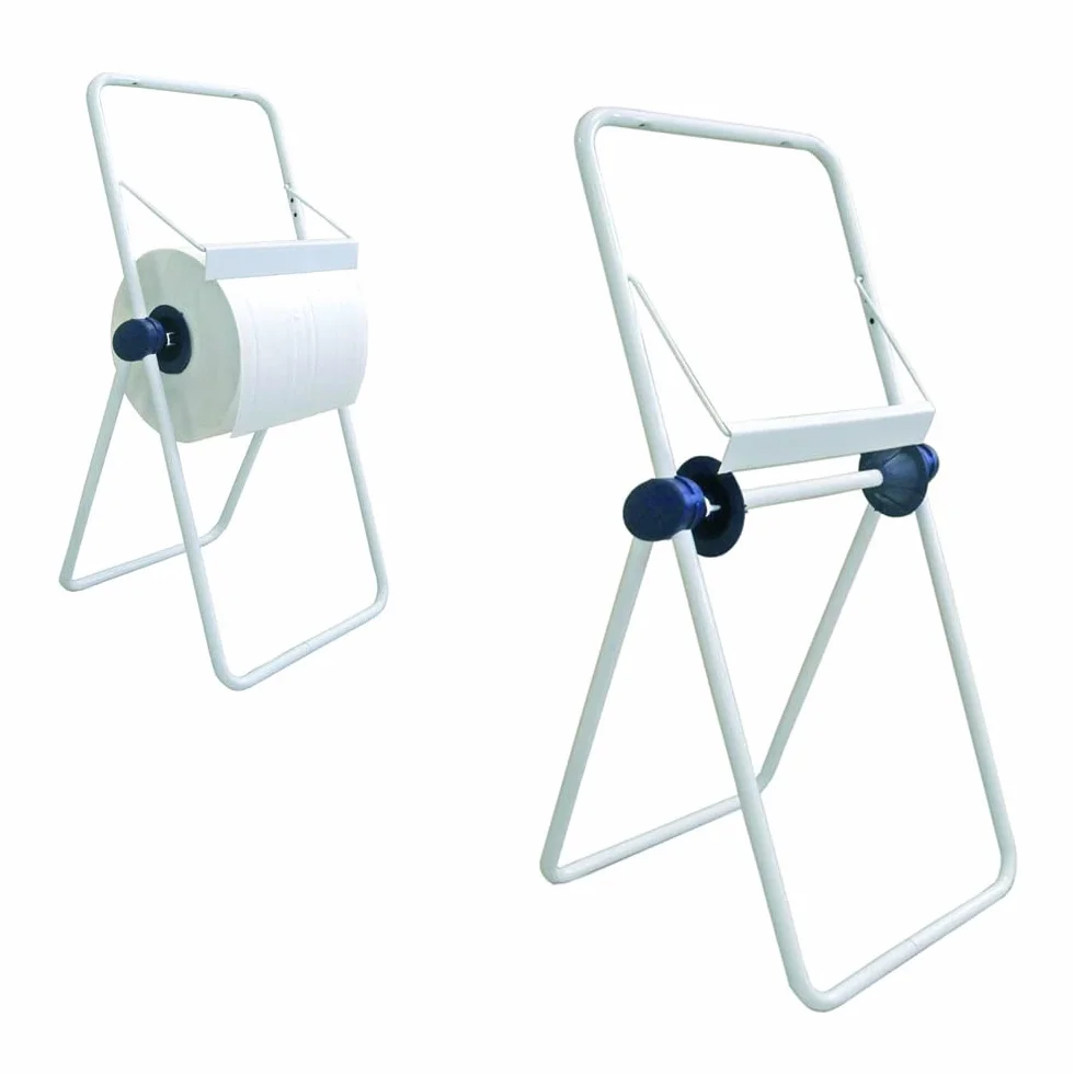 Tecnokit dispenser porta bobina carta industriale da pavimento in acciaio 48x94h cm