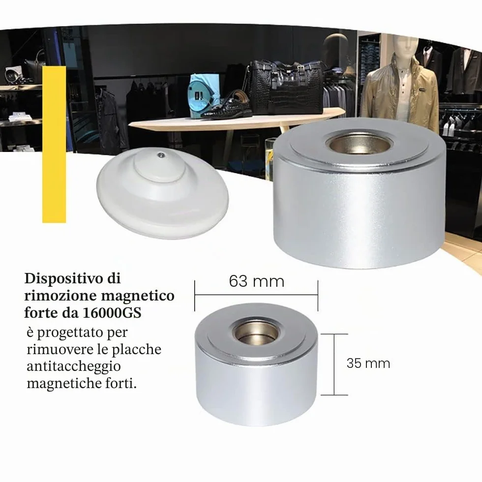 AOMAG Separatore Magnetico EAS 16000GS - Rimosso Rapido Etichette Anti-Taccheggio Professionale per Supermercati, Negozi di Abbigliamento, Librerie - Alluminio Resistente