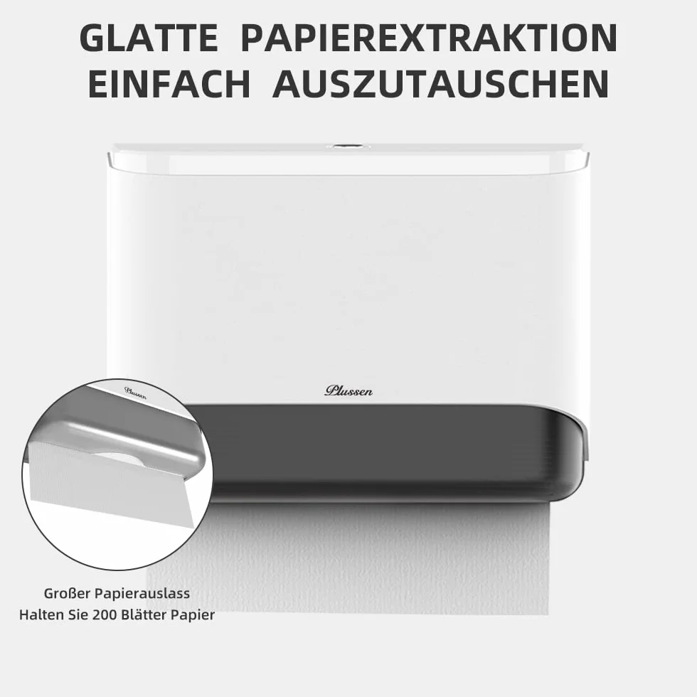 Dispenser Asciugamani Carta Porta Salviette Bagno Installazione Senza Fori ABS 6012 Bianco
