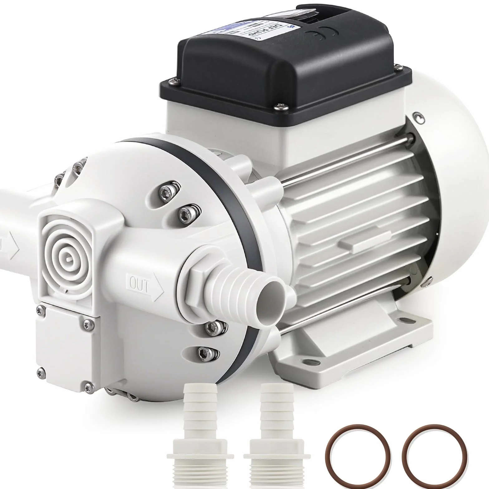 Mxmoonant Def pump 220 V AC, pompa a membrana multiliquida 25 psi, 1,7 bar, 400 W, 40 lpm, autopriming, push-button start/stop, per diesel, adblue, beverages