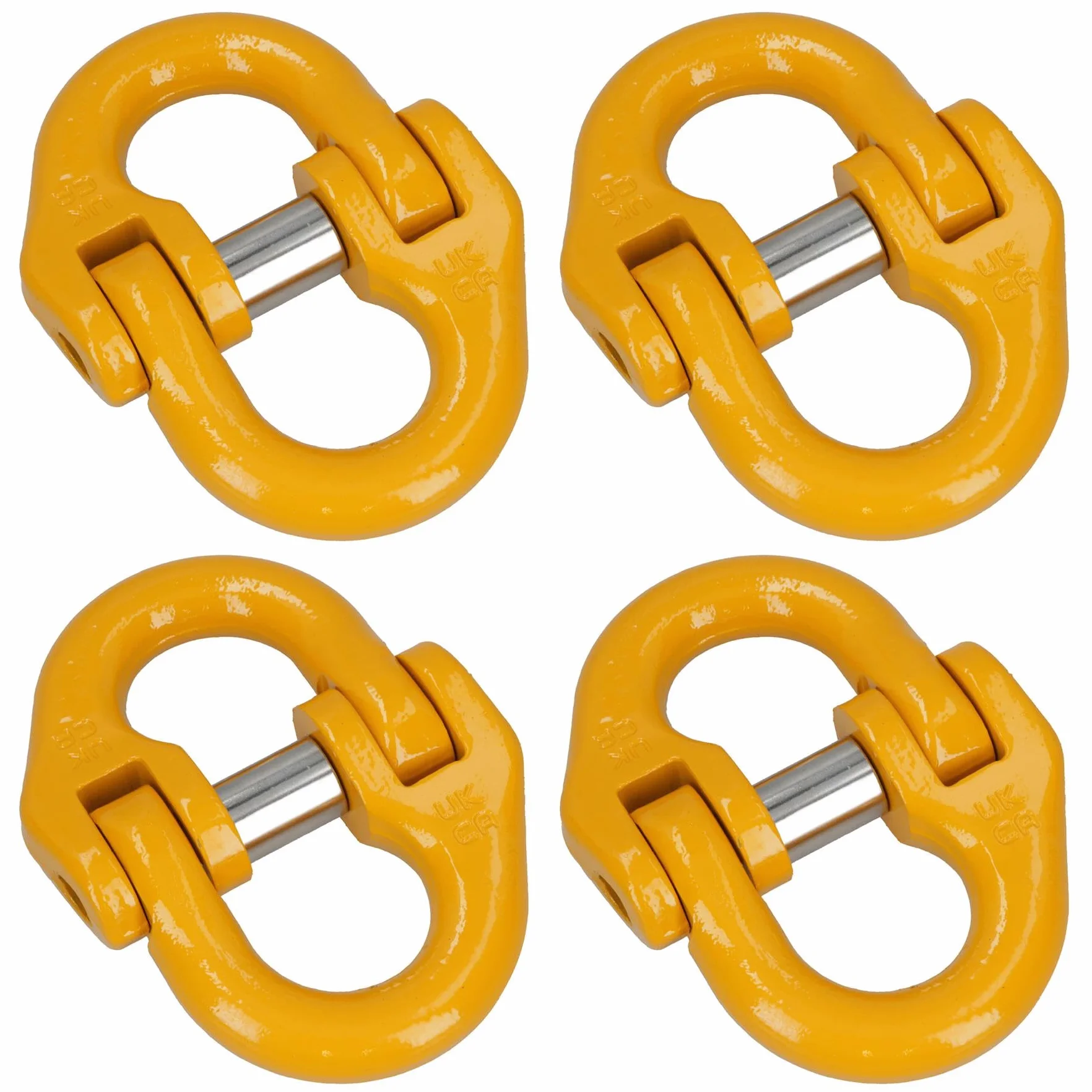 22 mm gancio di traino per sollevamento componenti di sicurezza catena di traino 15 tonnellate WLL 4 pezzi