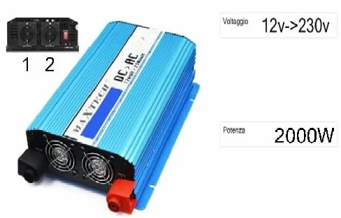 KIT FOTOVOLTAICO 1KWH PANNELLO SOLARE 100WATT BATTERIA 100 AH AGM INVERTER ONDA PURA 2000 WATT ISOLA REGOLATORE 30AMP PER BARCA CASA ROULOTTE CAMPER