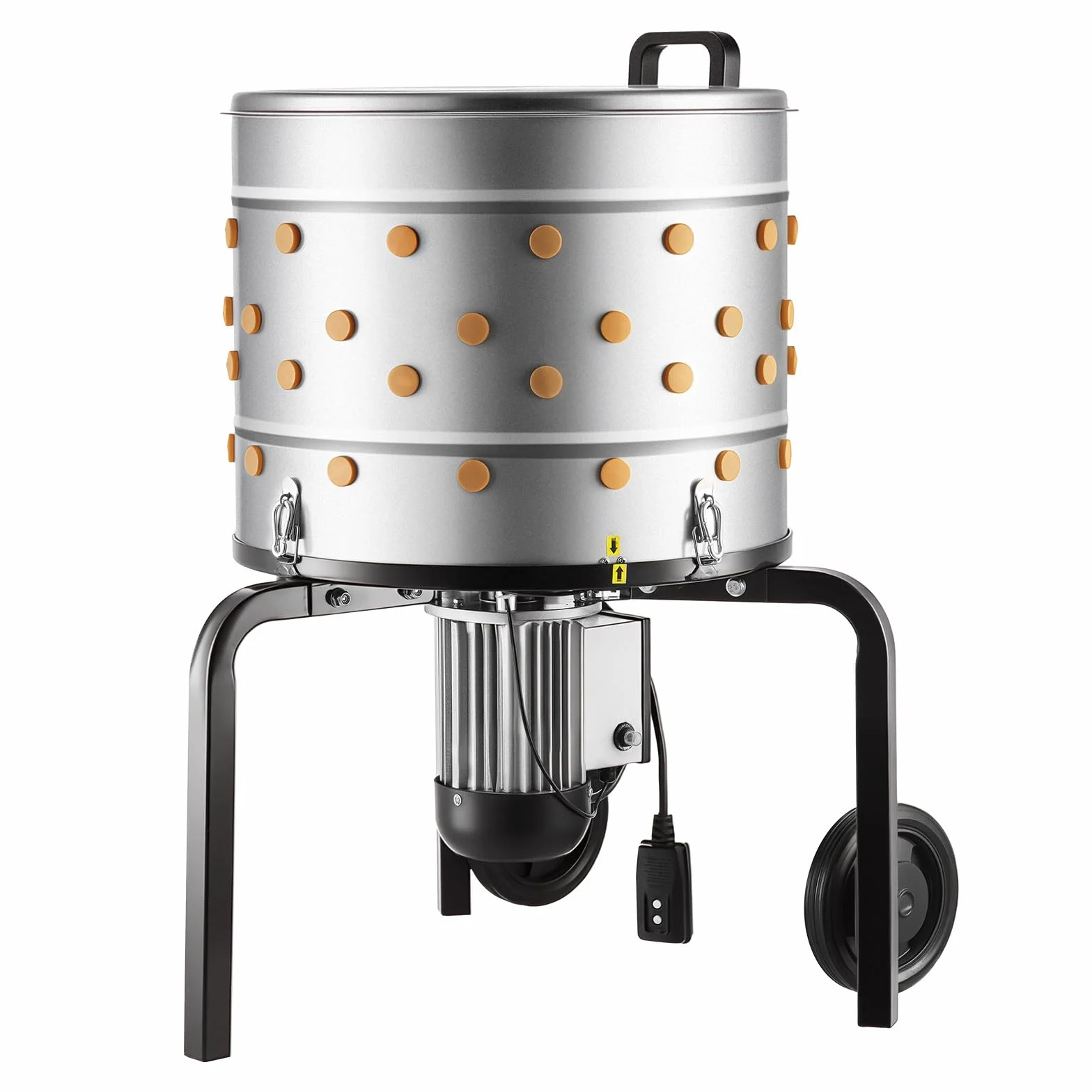 VEVOR Spiumatrice Elettrica per Pollame da 900 W, Spiumatrice per Polli a Tamburo in Acciaio Inossidabile Velocità 230 giri/min, Spennatrice Rotante per Spiumatura di Polli, Anatre, Tacchini