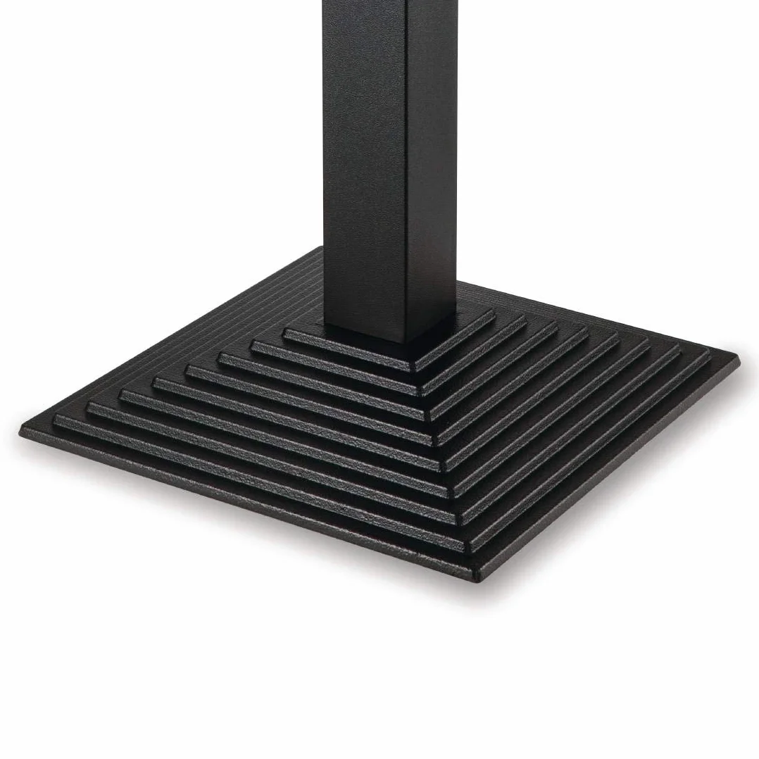 Bolero CE153 passo base tavolo quadrato in ghisa, nero